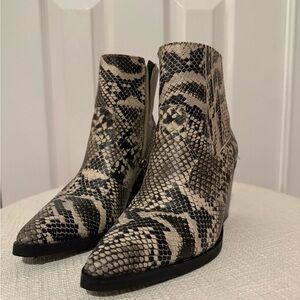 Blondo Snakeskin Ankle Boots